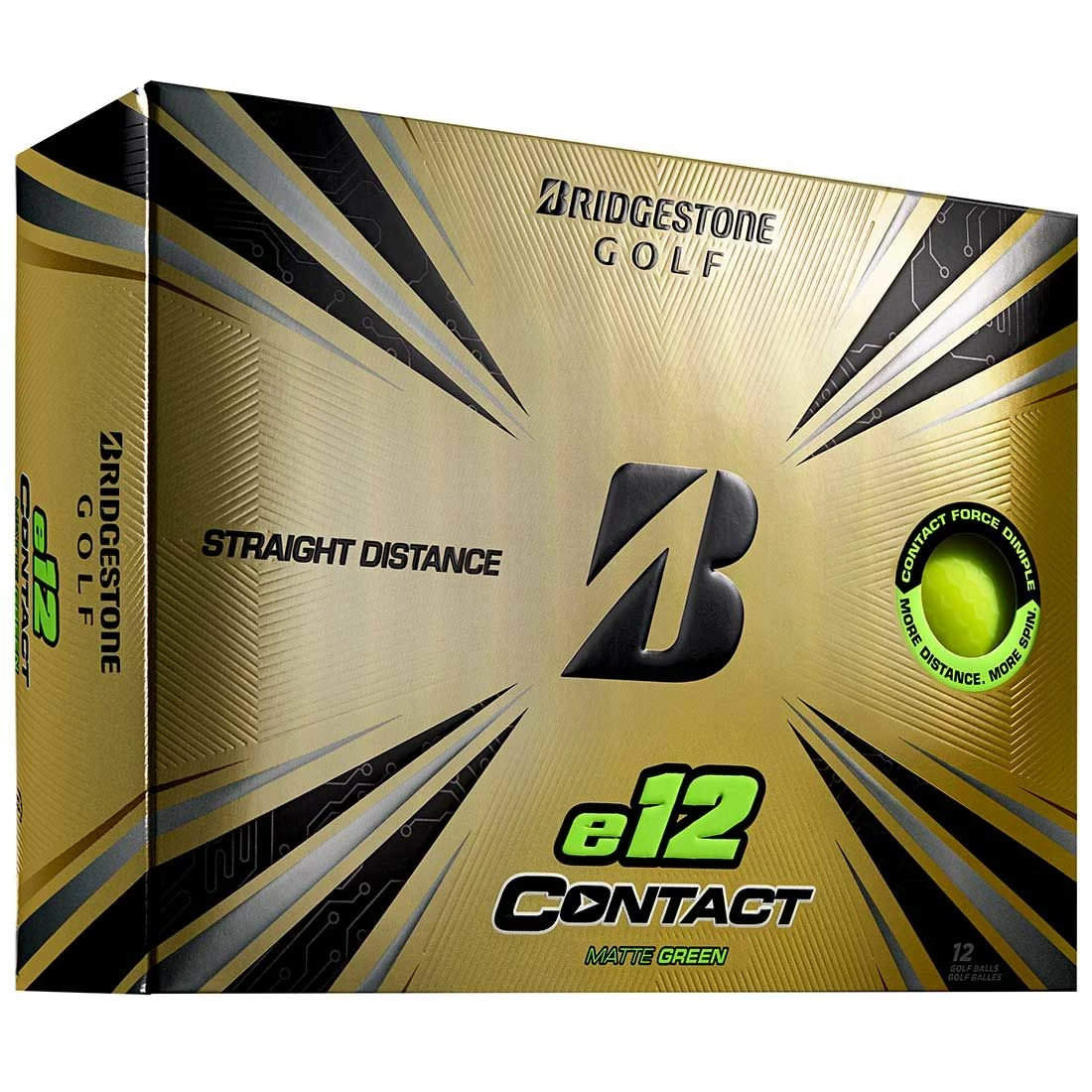Bridgestone E12 Contact Matte Green Personalized Golf Balls 3 Bridgestone E12 Contact Matte Green Personalized Golf Balls