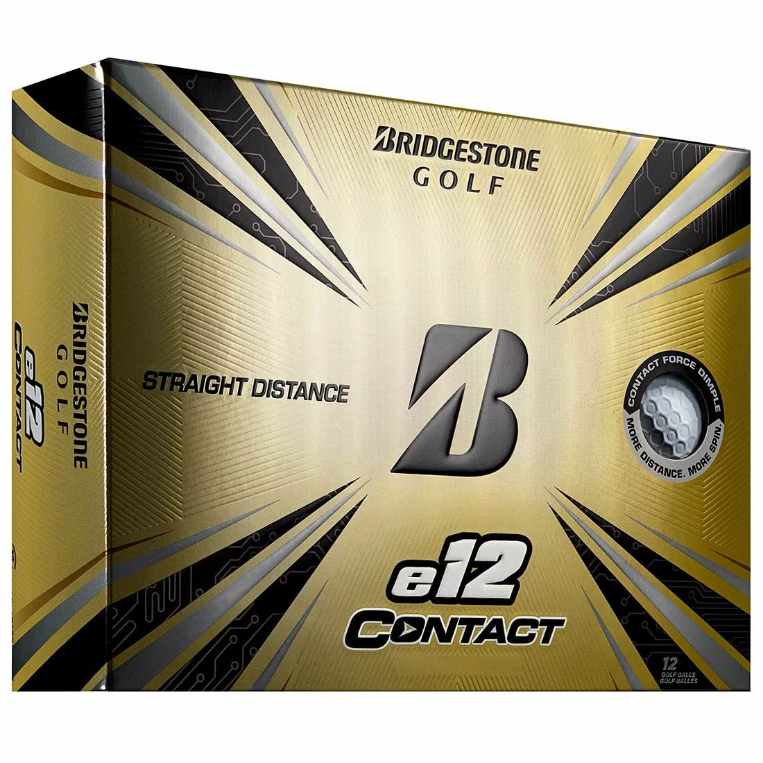 Bridgestone E12 Contact White Personalized Golf Balls 3 Bridgestone E12 Contact White Personalized Golf Balls