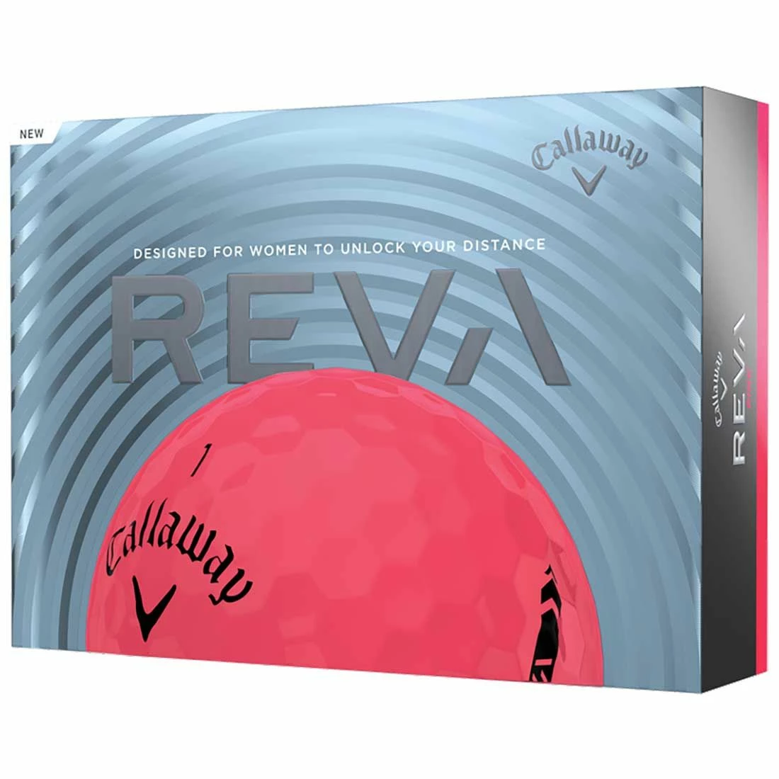Callaway Women's REVA Pink Personalized Golf Balls 3 Callaway Women's REVA Pink Personalized Golf Balls