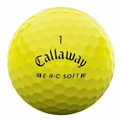 Callaway ERC Soft Yellow Golf Balls -Golf Balls Sales callaway 23 erc soft yellow golf balls front stamp itempicture 1