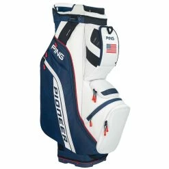 Ping 2022 Pioneer Cart Bag -Golf Balls Sales ping 2022 pioneer cart bag navy white red itempicture