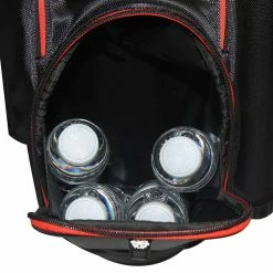 RJ Sports Mission Cart Bag -Golf Balls Sales rj sports mission cart bag black red pocket itempicture
