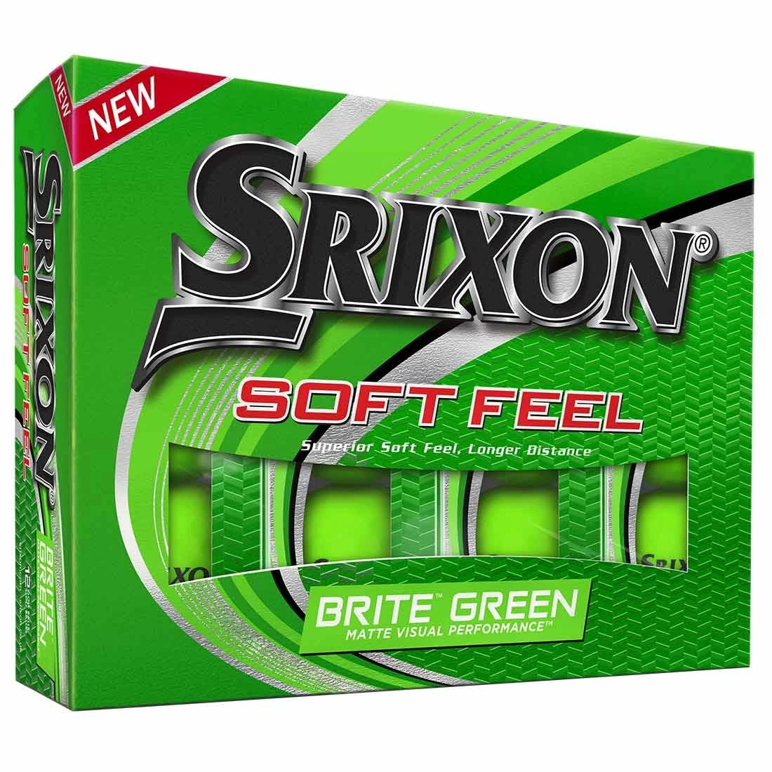 Srixon Soft Feel 12 Brite Green Golf Balls 3 Srixon Soft Feel 12 Brite Green Golf Balls
