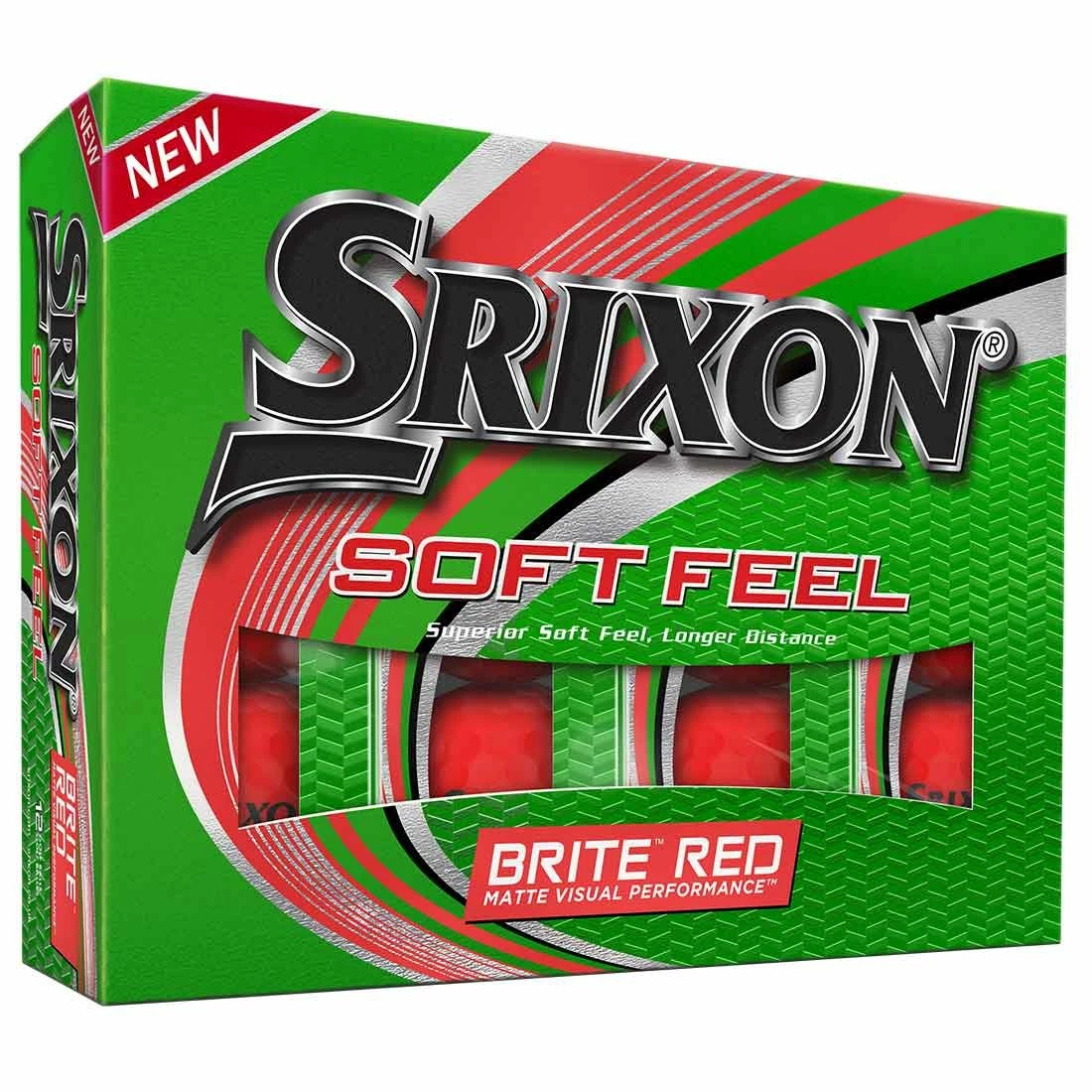 Srixon Soft Feel 12 Brite Red Golf Balls 3 Srixon Soft Feel 12 Brite Red Golf Balls