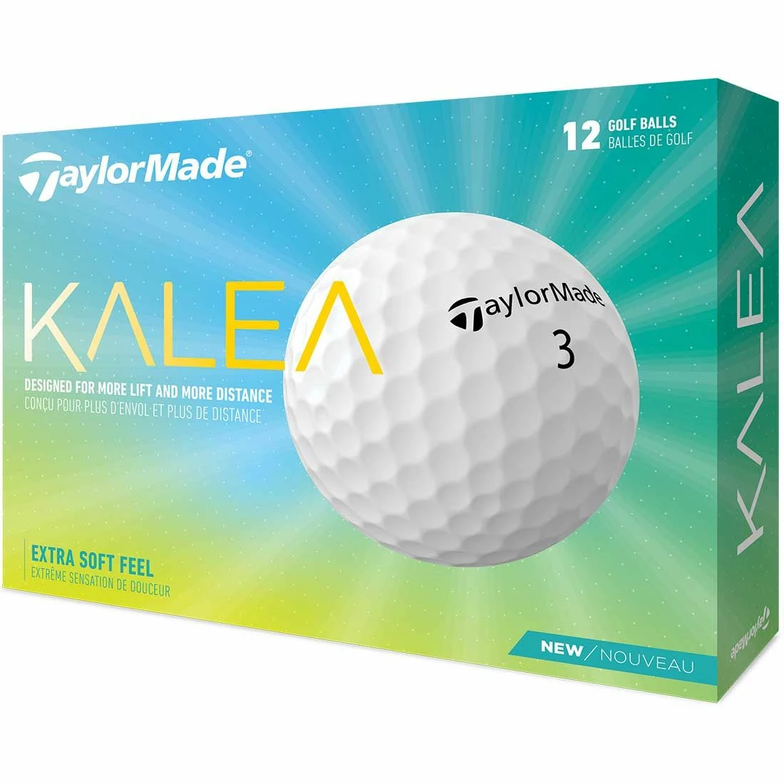 TaylorMade Women's Kalea White Golf Balls 3 TaylorMade Women's Kalea White Golf Balls