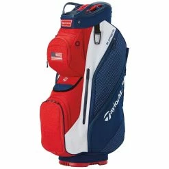 TaylorMade 2022 Supreme Cart Bag -Golf Balls Sales taylormade 2022 supreme cart bag red navy white usa flag itempicture