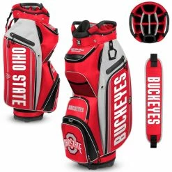 Team Effort NCAA Bucket III Cooler Cart Bag -Golf Balls Sales team effort ncaa bucket 3 cooler cart bag ohio state buckeyes itempicture