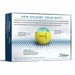 Titleist Tour Soft Yellow Personalized Golf Balls -Golf Balls Sales titleist 2022 tour soft yellow golf balls back itempicture