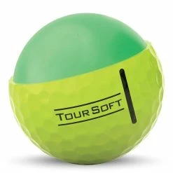 Titleist Tour Soft Yellow Personalized Golf Balls -Golf Balls Sales titleist 2022 tour soft yellow golf balls core cutaway itempicture