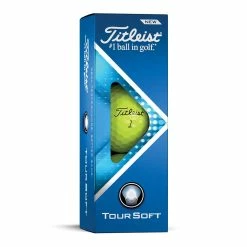 Titleist Tour Soft Yellow Personalized Golf Balls -Golf Balls Sales titleist 2022 tour soft yellow golf balls sleeve itempicture