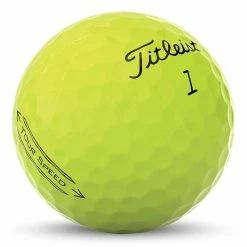 Titleist Tour Speed Yellow Personalized Golf Balls -Golf Balls Sales titleist 2022 tour speed yellow golf balls imprints itempicture 1