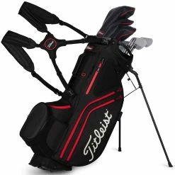 Titleist Hybrid 14 Stand Bag -Golf Balls Sales titleist 2023 hybrid 14 stand bag black black red straps itempicture