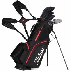 Titleist Hybrid 5 Stand Bag -Golf Balls Sales titleist 2023 hybrid 5 stand bag black black red straps itempicture