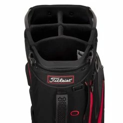 Titleist Hybrid 5 Stand Bag -Golf Balls Sales titleist 2023 hybrid 5 stand bag black black red top itempicture