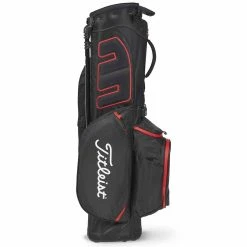 Titleist Players 4 Stadry Stand Bag -Golf Balls Sales titleist 2023 players 4 stadry stand bag black black red back itempicture
