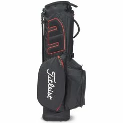 Titleist Players 4 Stand Bag -Golf Balls Sales titleist 2023 players 4 stand bag black black red back itempicture