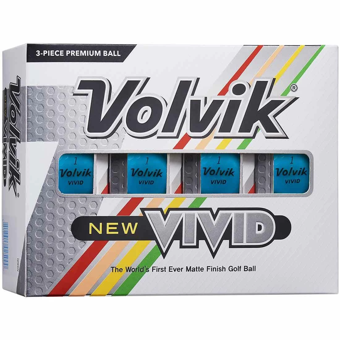 Volvik Vivid Blue Golf Balls 3 Volvik Vivid Blue Golf Balls