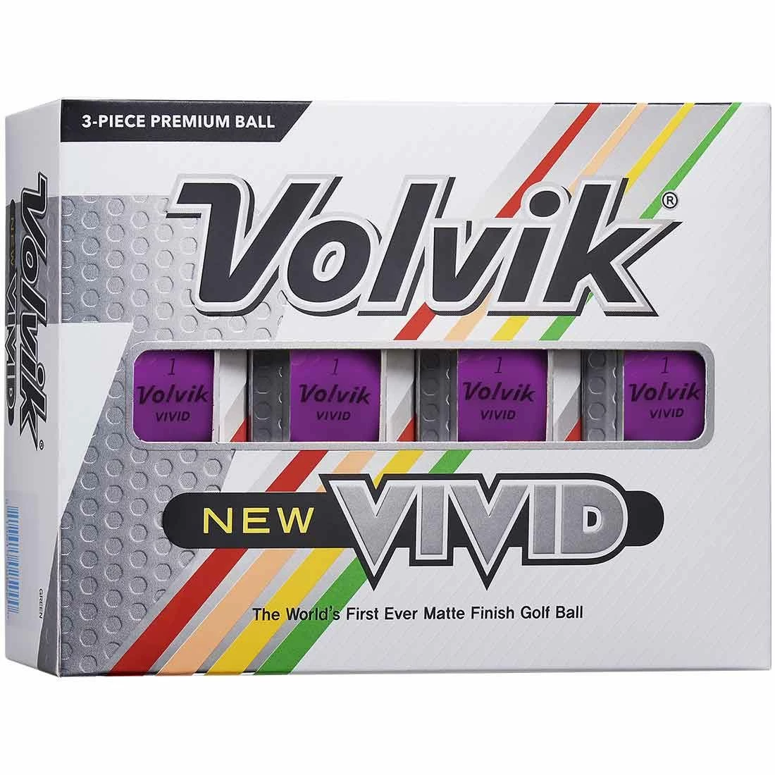 Volvik Vivid Purple Golf Balls 3 Volvik Vivid Purple Golf Balls
